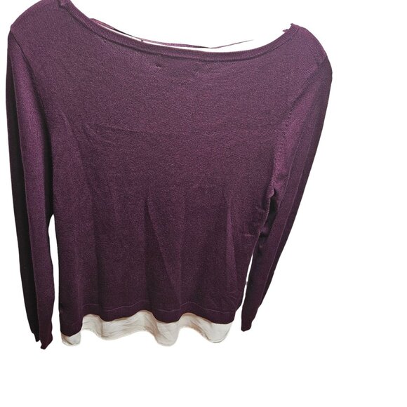 Charter Club Purple Sweater With Embellishment - Size S - Picture 5 of 5
